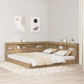vidaXL Κεφαλάρι Αποθήκης με ράφι Artisan Oak 200 cm Επεξεργασμένο ξύλο