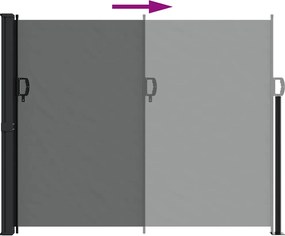 vidaXL Σκίαστρο Πλαϊνό Συρόμενο Ανθρακί 160 x 500 εκ.