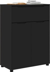 vidaXL Ντουλάπι Μπάνιου Μαύρο 72,5 x 36,5 x 100 εκ Επεξεργασμένο ξύλο