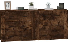 vidaXL Ντουλάπια 2 τεμ. Καπνιστή δρυς Επεξεργασμένο Ξύλο