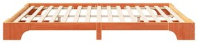 vidaXL Κρεβάτι δαπέδου Καφέ 180 x 210 cm Μασίφ ξύλο πεύκου