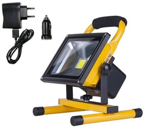 Προβολέας LED Φορητός Επαναφορτιζόμενος 20W 4000K 100° Μαύρο-Κίτρινο 3-20122301 Lumen-3-20122301-Μαύρο 3-20122301