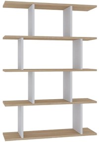 Βιβλιοθήκη Harmon 935CMN1195 90x25x127,4cm Oak-White