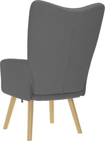 vidaXL Πολυθρόνα Relax Σκούρο Γκρι Υφασμάτινη