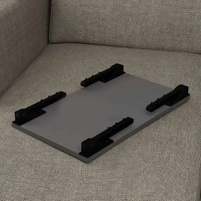 Τραπεζάκι laptop Sidon Megapap χρώμα ανθρακί 60x35,5x23,5εκ.