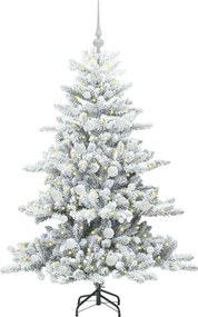 vidaXL Τεχνητό Χριστουγεννιάτικο Δέντρο με Άξονα με βάση Λευκό 150 cm