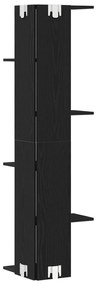 vidaXL Γωνιακό Ράφι Μαύρο Δρυς 36,5x36,5x140 εκ. Επεξεργασμένο Ξύλο