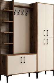 Έπιπλο Εισόδου Καρυδί / Κρεμ SACI 60x35x200