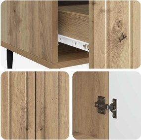 vidaXL Πλαϊνό γραφείο Artisan Δρυς 66 x 34,5 x 97 εκ.