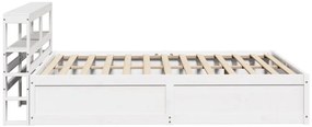 vidaXL Πλαίσιο Κρεβατιού με Κεφαλάρι Λευκό 120x200 εκ. από Μασίφ Πεύκο