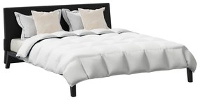 vidaXL Χειμερινό Παπλωματοθήκη με μαξιλάρι 3 pcs Λευκό Φτέρος