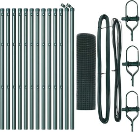 vidaXL Στύλος Περιφράξεων Πράσινο 25 x 0,5 μ (12 x 12 mm πλέγμα)