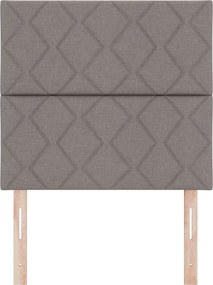 vidaXL LED κεφαλάρι Taupe ύφασμα