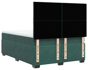 ΚΡΕΒΑΤΙ BOXSPRING ΜΕ ΣΤΡΩΜΑ ΣΚΟΥΡΟ ΠΡΑΣΙΝΟ 160X200ΕΚ. ΒΕΛΟΥΔΙΝΟ 3293257