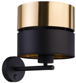 Απλίκα Φωτιστικό Τοίχου μαύρο με χρυσό Hilton 4344 TK Lighting-4344-Μαύρο-Χρυσό 4344