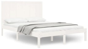 vidaXL Πλαίσιο Κρεβατιού Λευκό 120x190εκ Ξύλο Πεύκου 4FT Small Double
