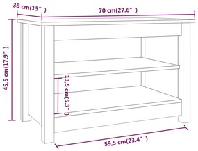 ΠΑΠΟΥΤΣΟΘΗΚΗ ΓΚΡΙ 70 X 38 X 45,5 ΕΚ. ΑΠΟ ΜΑΣΙΦ ΞΥΛΟ ΠΕΥΚΟΥ 813771