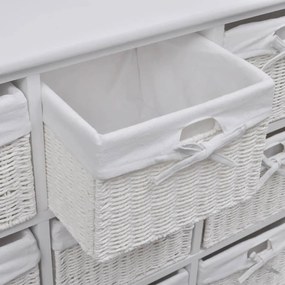 vidaXL Συρταριέρα Λευκή