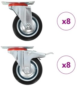 vidaXL Ρόδες Περιστρεφόμενες 16 τεμ. 75 χιλ.