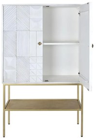Σκευοθήκη DKD Home Decor Λευκό Χρυσό Μέταλλο Ξύλο από Μάνγκο 91 x 44 x 152 cm