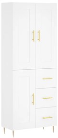 vidaXL Ντουλάπι Λευκό 69,5x34x180 εκ. από Επεξεργασμένο Ξύλο