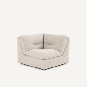 Γωνιακή πολυθρόνα σύνθεσης 90° από ύφασμα τύπου τουίντ, GIULIANO