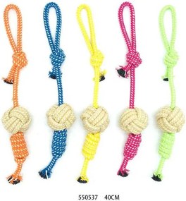 Παιχνίδι σκύλου σχοινί με μπάλα - 40cm - 12pcs - 550537
