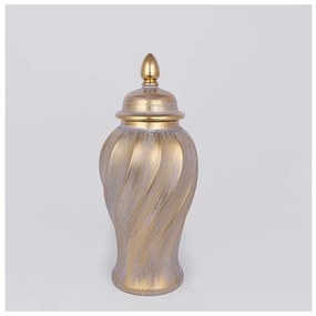 Βάζο Κεραμικό Χρυσό 17.5x17.5x40.8cm 752-20350 Estheti-752-20350-Χρυσό 752-20350
