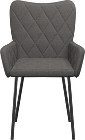 vidaXL Καρέκλες Τραπεζαρίας 2 τεμ Σκ. Γκρι Υφασμάτινες