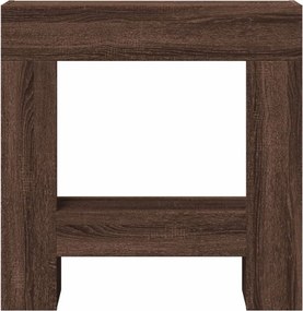 vidaXL Πλαίσιο Τζακιού Καφέ Δρυς 81x18x82 εκ. από Επεξ. Ξύλο