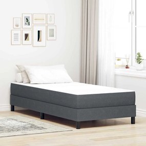 vidaXL Στρώμα με Ελατήρια Σκούρο Γκρι Μέτριο 80x200x20 cm Ύφασμα