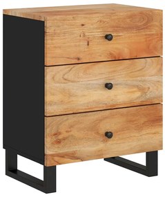 vidaXL Κομοδίνο 50 x 33 x 62 εκ. Μασίφ Ξύλο Ακακίας &amp; Επεξ. Ξύλο