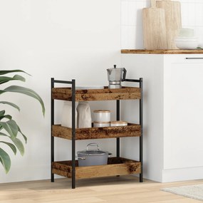 vidaXL Τρόλεϊ Κουζίνας Παλιού Ξύλου 50x30x70 εκ. Επεξεργασμένο Ξύλο