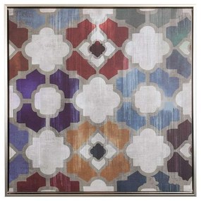 Κάδρο 373-122-731 50x50cm Multi Τετράγωνοι Plastic,Canvas