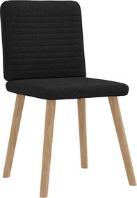 vidaXL Καρέκλες Τραπεζαρίας 6 τεμ. Μαύρες Υφασμάτινες