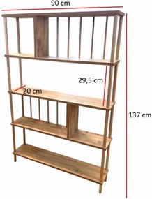 Βιβλιοθήκη Πεύκο LUGREGO 90x20x137