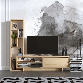 Σύνθετο Σαλονιού (177x30x158) A-G Larissa 393MRD1120 Oak