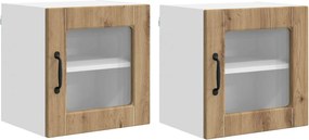 vidaXL Ραφιέρα τοίχου PORTO 2 pcs Artisan Oak Επεξεργασμένο ξύλο