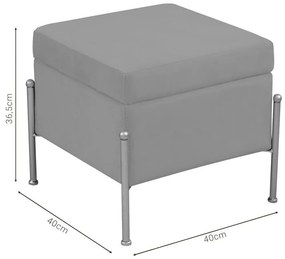 Σκαμπό-μπαούλο Panton βελούδο πράσινο-χρυσό 40x40x36.5εκ 40x40x36.5 εκ.