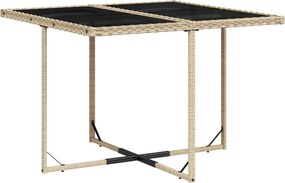 vidaXL Σετ Τραπεζαρίας Κήπου 9τεμ. Μικτό Μπεζ Συνθ. Ρατάν με Μαξιλάρια