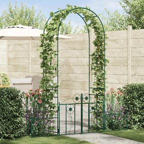 vidaXL Κήπος Αψίδα Πράσινο 203 x 50 x 218 εκ. Ατσάλι