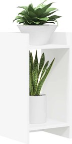 vidaXL Βάση φυτών 2 τεμ. Λευκό 30 x 30 x 60 cm Επεξεργασμένο Ξύλο