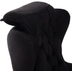 Πολυθρόνα - Μπερζέρα BENNINGTON C9313.01 Μαύρο Βελούδο 75x100x100 εκ. 75x100x100 εκ.