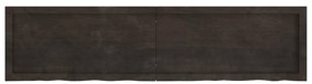 vidaXL Ράφι Τοίχου Σκούρο Καφέ 160x40x(2-4) εκ. Επεξ. Μασίφ Ξύλο Δρυός