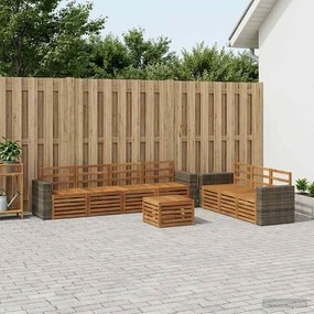 vidaXL Σετ Καναπέ 8 pcs Στερεό Ξύλο Ακακίας