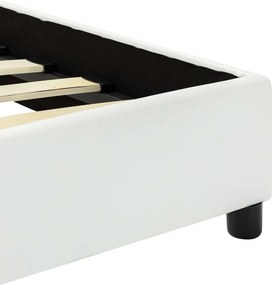 vidaXL Πλαίσιο Κρεβατιού Λευκό 160 x 200 εκ. από Συνθετικό Δέρμα