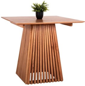 Τραπέζι Τραπεζαρίας Τετράγωνο Frantz HM9458.11 80x80x75cm Από Μασίφ Ξύλο Mindi Natural Wood