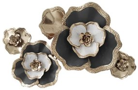 Διακοσμητικό τοίχου Rosalia Inart μέταλλο σε χρυσή-μαύρη απόχρωση 90x58x7.5εκ 345-000017-345-000017-Μαύρο-Χρυσό 345-000017