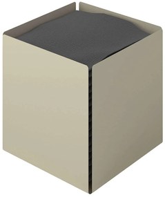 Κουτί Για Χαρτομάντηλα Κύβος 123-703 13x13x13cm Matt Ivory Pam&amp;Co Stainless Steel