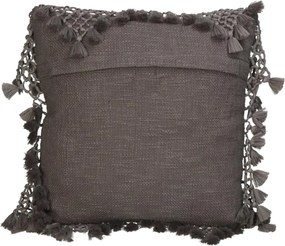 Μαξιλάρι ArteLibre Με Φούντες Γκρι Βαμβακερό 45x45cm